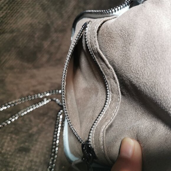 Unique Light blue/Gunmetal Laser Cut Bibi Crossbody EUC #244 - Picture 9 of 15